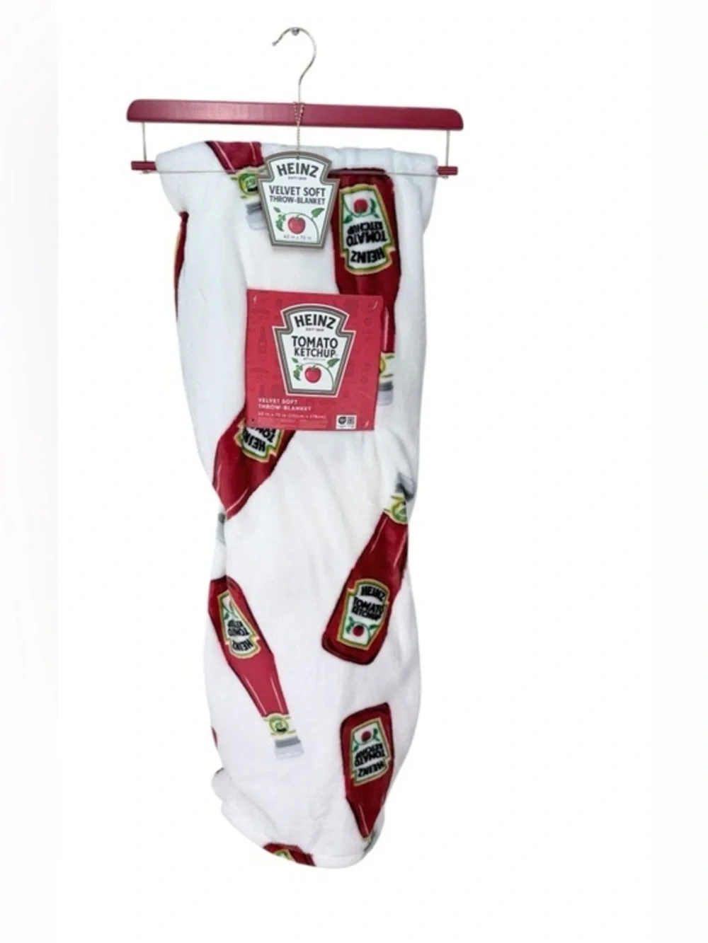 Heinz Tomato Ketchup Velvet Soft Throw Blanket 60x70 Novelty Food Print Ketchup